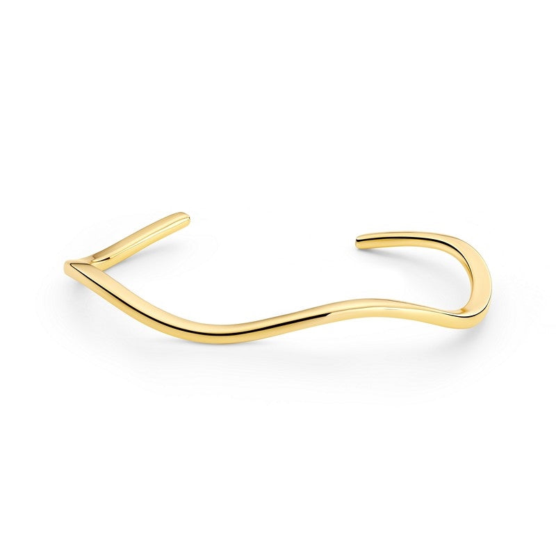 Bangle Ellera Waves Pianura armbånd i forgyldt sølv fra Sif Jakobs